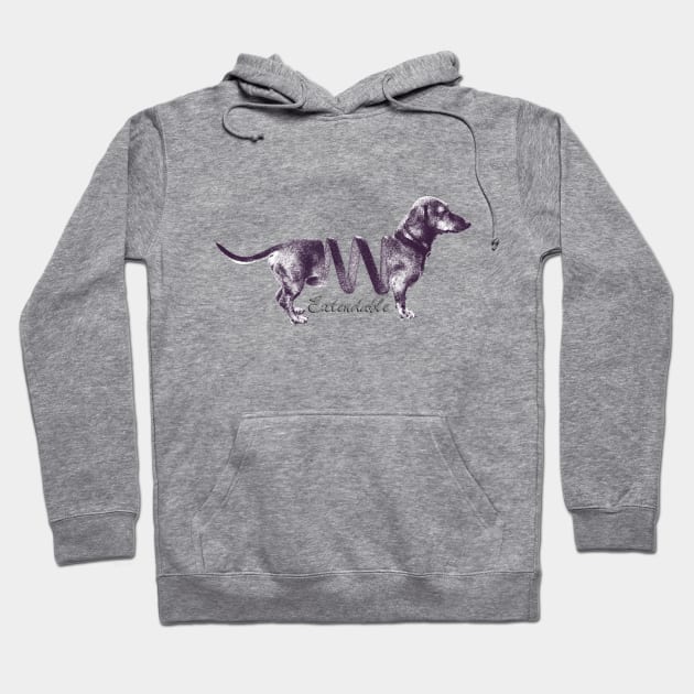 Extendable Dachshund Hoodie by EDDArt